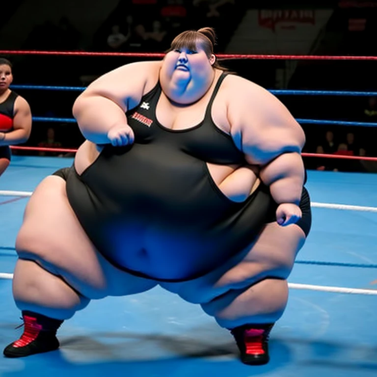 Extremely morbidly obese female wrestler
