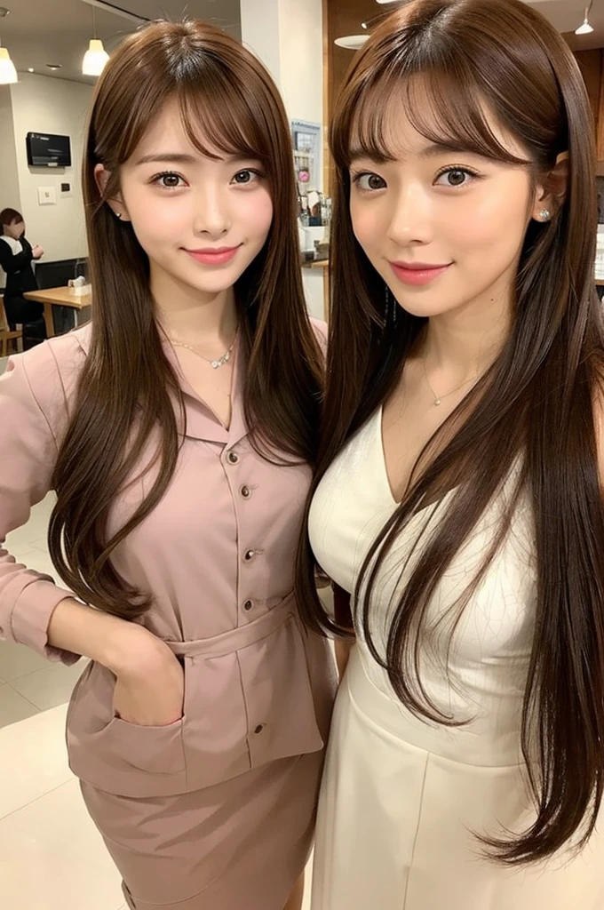 Double,Cafe,One Japanese girl,Brown Hair