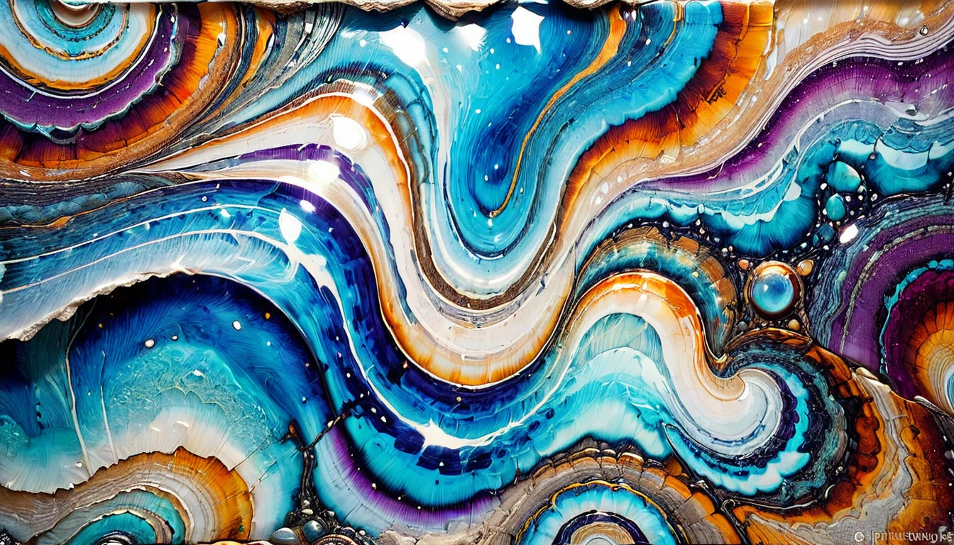 nacre stone art background shinny and hypnotic