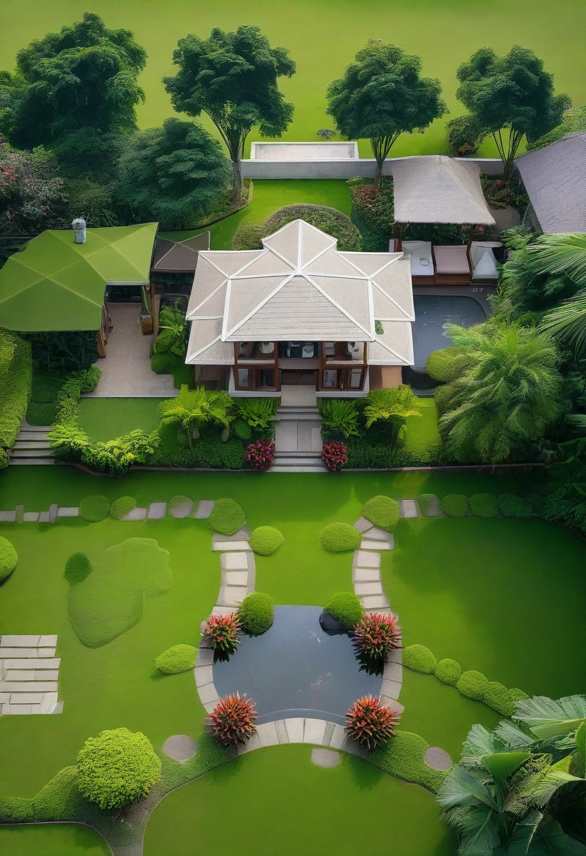 aerial view, masterplan, grass, day, line, curve, masterpiece, highquality, realistic photo, canon eos 5D mark, [[[architech1904]]], natural light, (realistic: 1.2), sharpen edge, 
