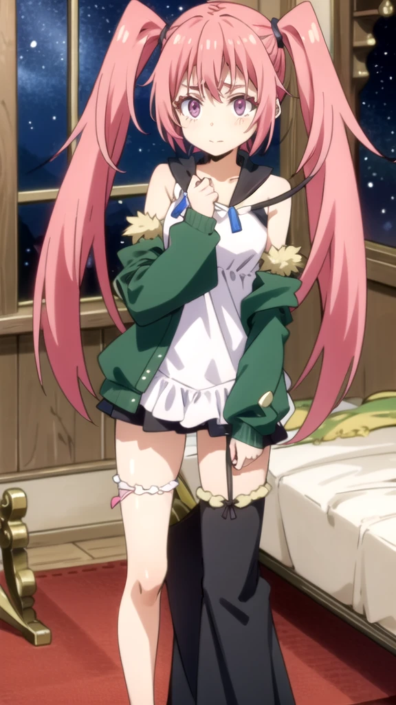 (((Milimnava))), Demon Lord, pink hair, twintails, Tensura