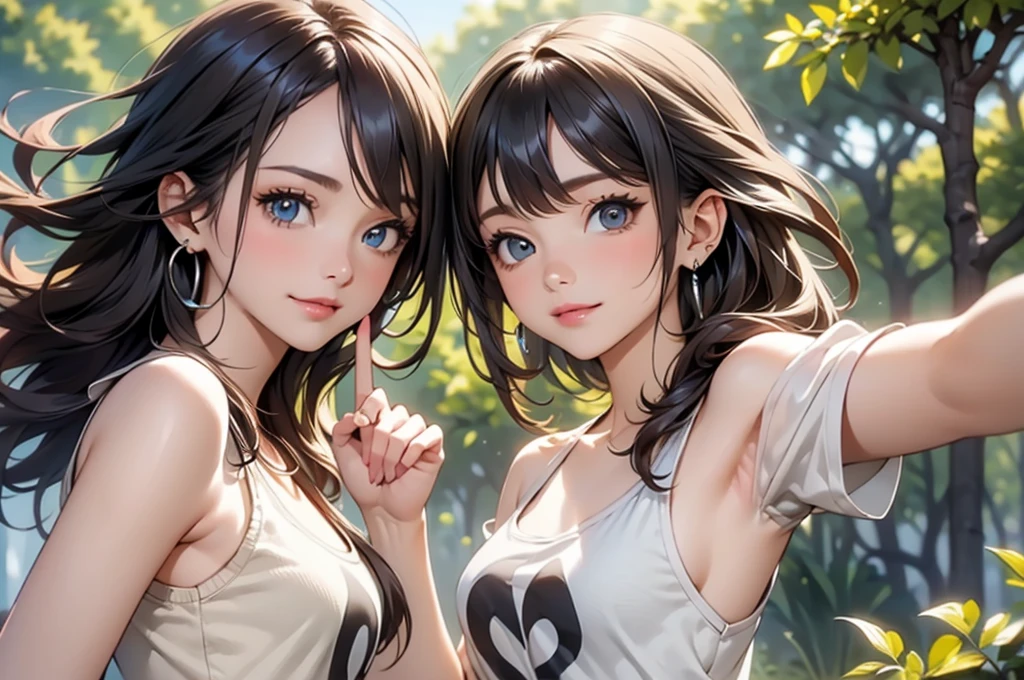 (Natural finger shape:1.5),4K,masterpiece,((Focus on the face)),((Symmetrical facial features)),Eye for detailed depiction,Beautiful woman,Excellent style,Beautiful feet,(Small Ass,Thin thighs),Facial detailing,Small earrings,((T-Shirts、hot pants)),A park with lush greenery in the early morning,(soft exercise),blue blonde,Close-up photo of the upper body,One Woman