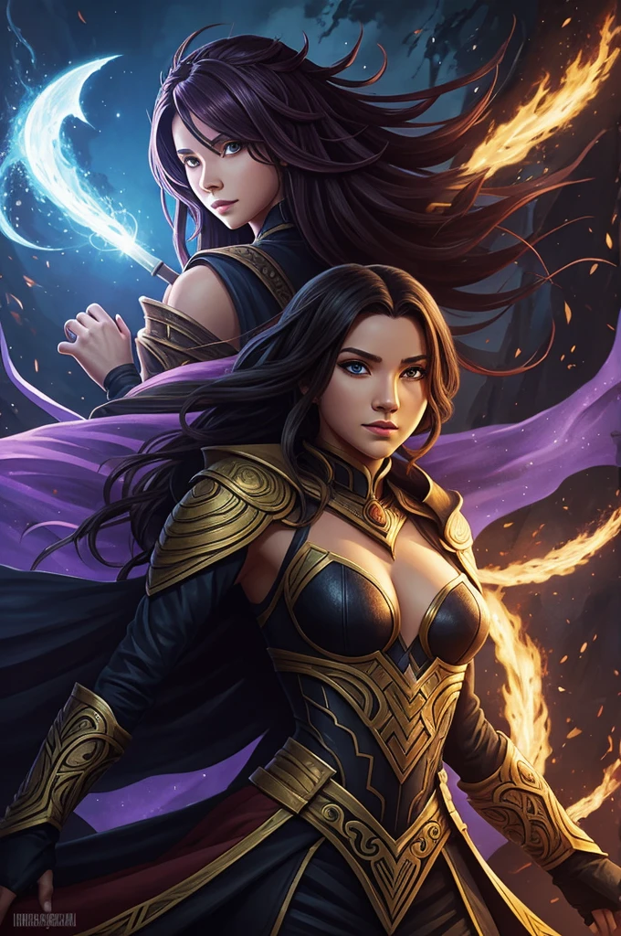 arte de fantasia, arte steampunk, Arte de RPG, fotografia, .RAW, , Melhor Detalhado, Imagem de uma mulher bruxa, Manipulating the Magic Blue Fire, mulher extremamente bonita (Melhor Detalhado, master part, hiper-realista: 1.5) cabelos loiros, cabelos ricos, cabelos ondulados, dynamic eye color, vestindo vestido preto e branco, wearing pantyhose, usando botas de salto alto, lace-up boots, compor, fundo steampunk, ultra melhor realista, melhores detalhes, best quality, 16k, [ultra detalhado], master part, best quality, (extremamente detalhado), tiro ultra largo, fotorrealismo, profundidade de campo, pintura hiper realista, Runas brilhantes_Purple, fogo azul
