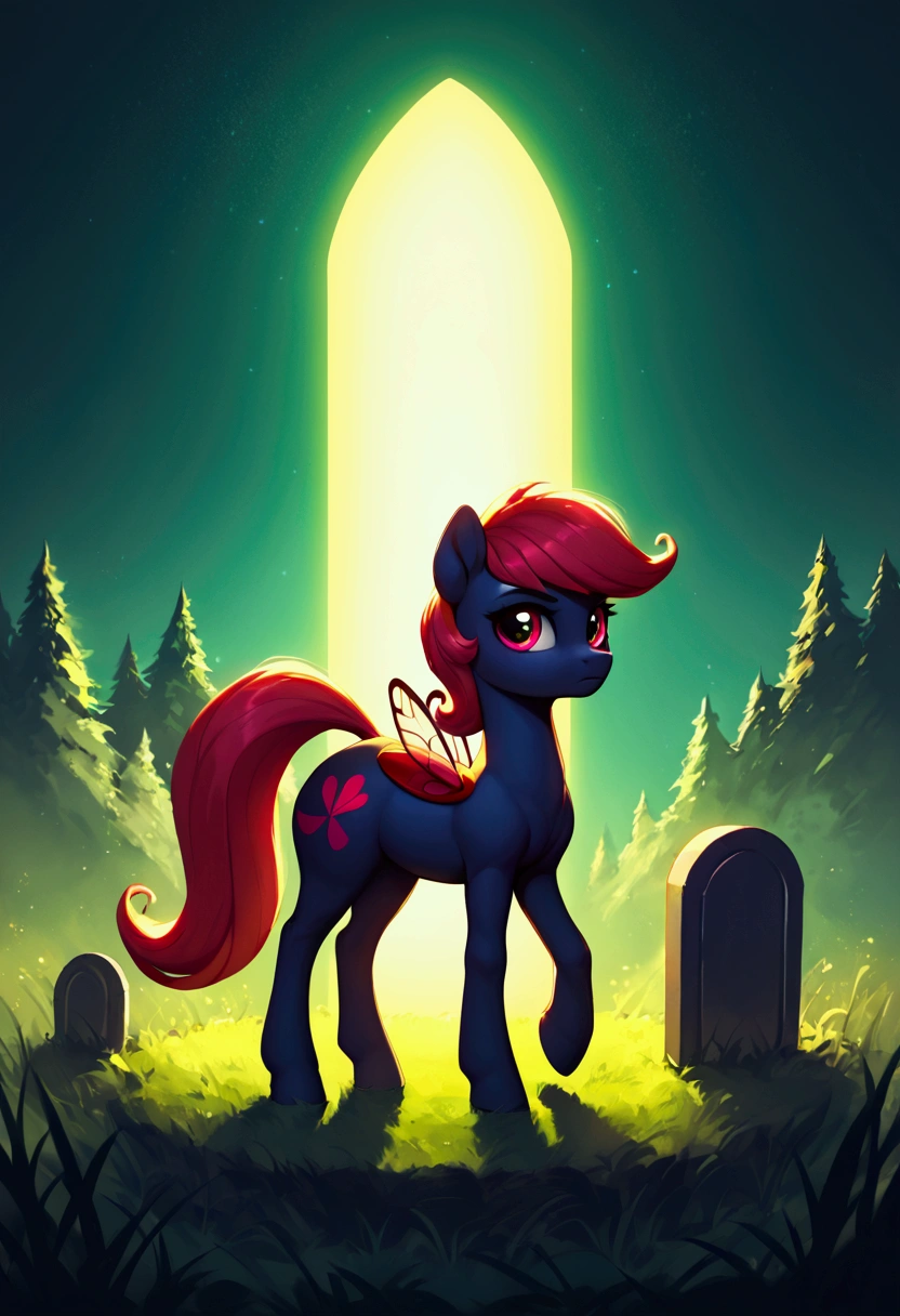 score_9,score_8_up,score_7_up,score_6_up, ((my little pony)), radiant lighting, vibrant colors, whimsical atmosphere, 8K, high resolution, highly detailed, masterpiece, (stern look), big butt, on the tombstone, ((pony body)), (((Marinette from Lady Bug:1.1)))