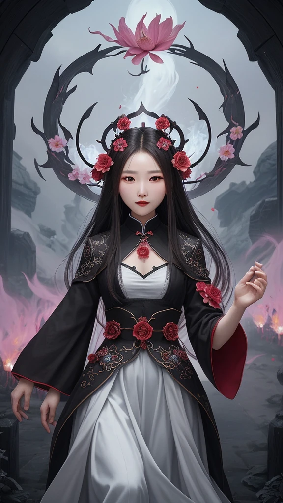 Charming flower of the other side,Mysterious Manzhu Shahua,A bloody ghost flower blooming at the gate of hell,Leading the soul to the afterlife,Evil charm,Flirtatious,uncanny,