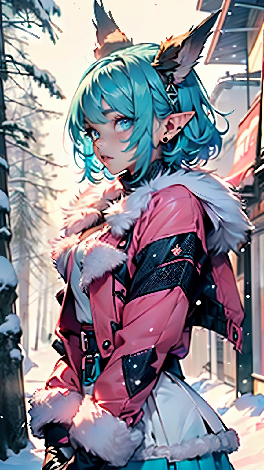 cute elf,(((little ,tiny little body,little))),(((6 years old))),((anime elf with extremely cute and beautiful turquoise hair)), (((elf))), (((elf ears))),
(((flat chest))),((((turquoise hair:1.35,short turquoise hair,colored inner hair,ear breathing)))),((blue eyes,perfect eyes,upturned eyes:1.3,beautiful detailed eyes,finely detailed beautiful eyes:1,big highlight on eyes:1.2,slanted eyes,vibrant color eyes:1.5)),(((freckles on the face,freckles,freckled girl))),(((lustrous skin:1.5,bright skin: 1.5,skin tanned,shiny skin,very shiny skin,shiny body,plastic glitter skin,exaggerated shiny skin,Reflective skin))),(delicate detailed fingers,detailed body,detailed arms,human hands,(detailed face)),
cute,slutty,erotic,daring,((nsfw)),
zettai ryouiki,revealing clothing,show skin,(((Sexy pink fur coat, pink fur coat outfit, wearing a pink fur coat:1.3,pink winter coat))), ((pink mini-skirt,pink mini skirt with furry edge,visible thong straps)),(white gloves,pink clothes,semi-naked,with little pink clothing,((((furry edge clothing)))),(detailed outfit,detailed clothes),
(dynamic pose:1.0),solo focus,embarrassed,centered,scale to fit dimensions,Rule of thirds,
winter,snowstorm in background,(pine forest),detailed background:1.25,snow forest background,Christmas tree,
High resolution, sharp focus, (ultra detailed, extremely detailed), (photorealistic artwork:1.37), 8k wallpaper,(((vibrant colors,))),(intricate),masterpiece,(best quality),