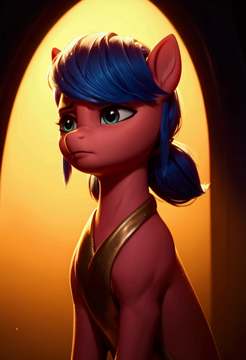 score_9,score_8_up,score_7_up,score_6_up, ((my little pony)), radiant lighting, vibrant colors, whimsical atmosphere, 8K, high resolution, highly detailed, masterpiece, (stern look), ((pony body)), (((Marinette Dupain-Cheng)))