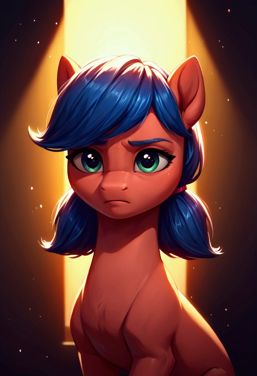 score_9,score_8_up,score_7_up,score_6_up, ((my little pony)), radiant lighting, vibrant colors, whimsical atmosphere, 8K, high resolution, highly detailed, masterpiece, (stern look), ((pony body)), (((Marinette Dupain-Cheng)))