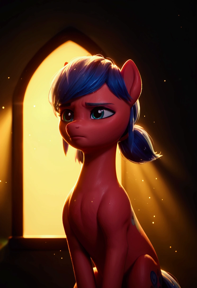 score_9,score_8_up,score_7_up,score_6_up, ((my little pony)), radiant lighting, vibrant colors, whimsical atmosphere, 8K, high resolution, highly detailed, masterpiece, (stern look), ((pony body)), (((Marinette Dupain-Cheng)))