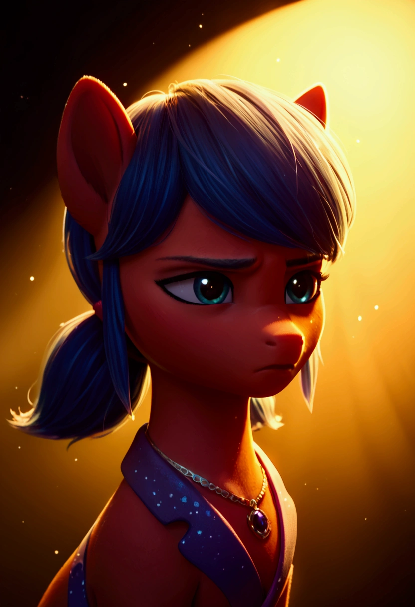 score_9,score_8_up,score_7_up,score_6_up, ((my little pony)), radiant lighting, vibrant colors, whimsical atmosphere, 8K, high resolution, highly detailed, masterpiece, (stern look), ((pony body)), (((Marinette Dupain-Cheng)))