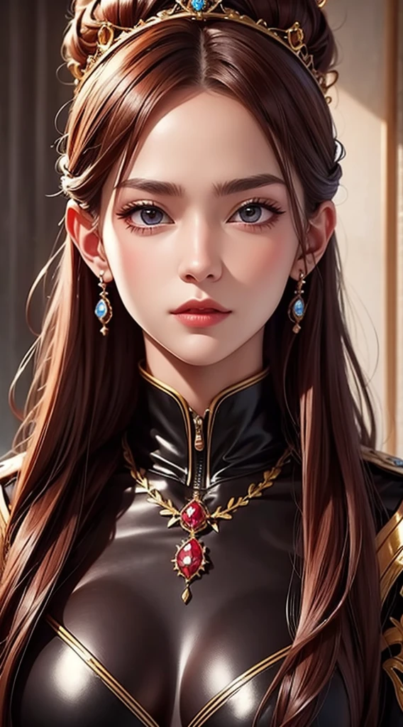 A stunning 8k portrait of a 20-year-old queen, rendered with the utmost detail and elegance using Unreal Engine 5.