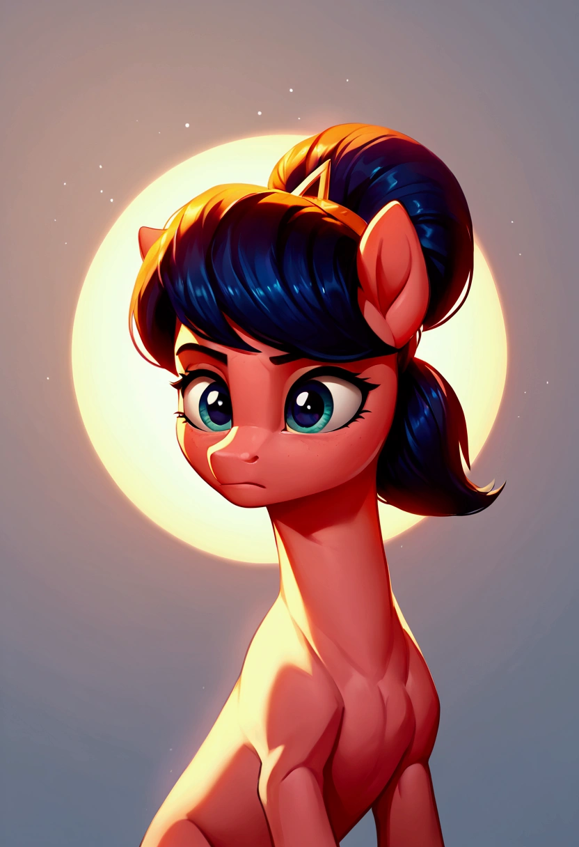 score_9,score_8_up,score_7_up,score_6_up, ((my little pony)), radiant lighting, vibrant colors, whimsical atmosphere, 8K, high resolution, highly detailed, masterpiece, (stern look), ((pony body)), (((Marinette Dupain-Cheng)))