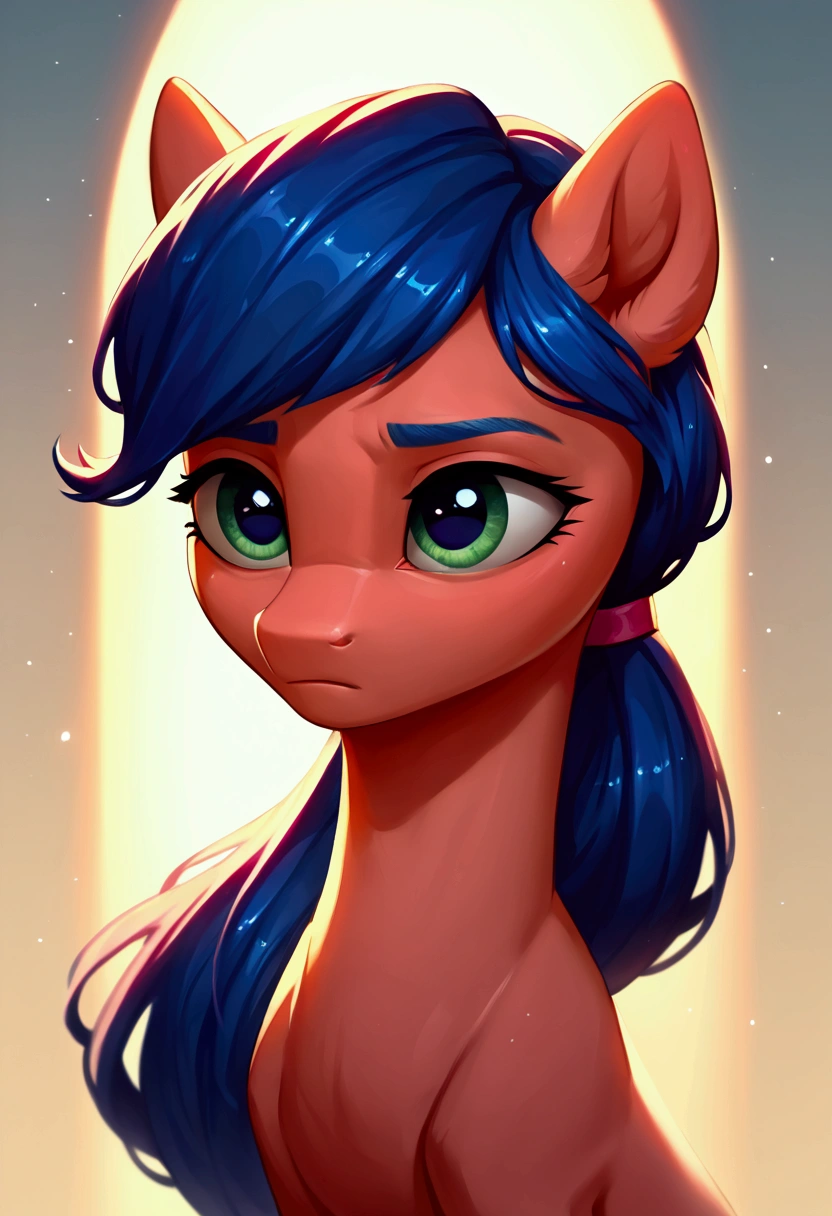 score_9,score_8_up,score_7_up,score_6_up, ((my little pony)), radiant lighting, vibrant colors, whimsical atmosphere, 8K, high resolution, highly detailed, masterpiece, (stern look), ((pony body)), (((Marinette Dupain-Cheng)))