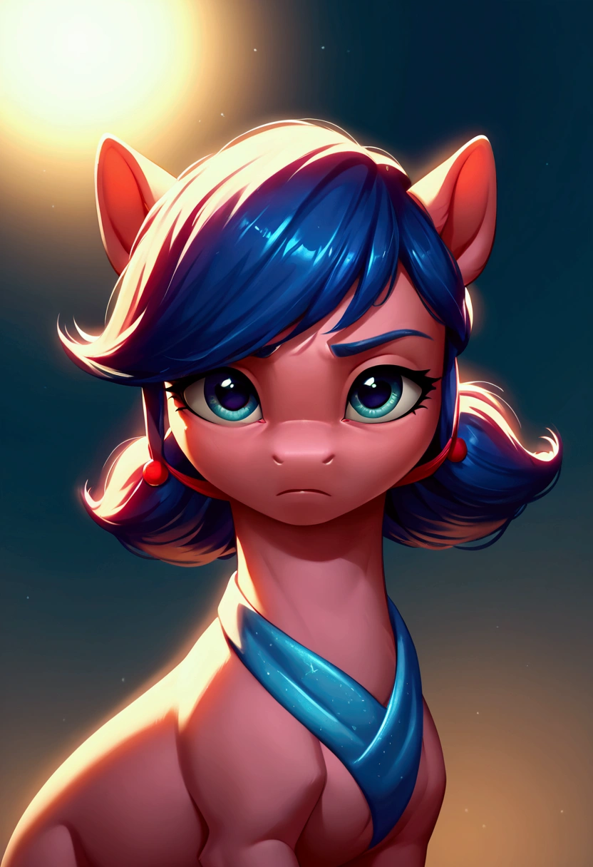 score_9,score_8_up,score_7_up,score_6_up, ((my little pony)), radiant lighting, vibrant colors, whimsical atmosphere, 8K, high resolution, highly detailed, masterpiece, (stern look), ((pony body)), (((Marinette Dupain-Cheng)))