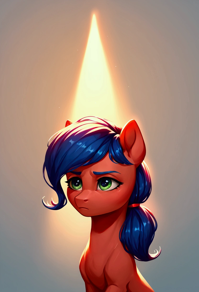 score_9,score_8_up,score_7_up,score_6_up, ((my little pony)), radiant lighting, vibrant colors, whimsical atmosphere, 8K, high resolution, highly detailed, masterpiece, (stern look), ((pony body)), (((Marinette Dupain-Cheng)))