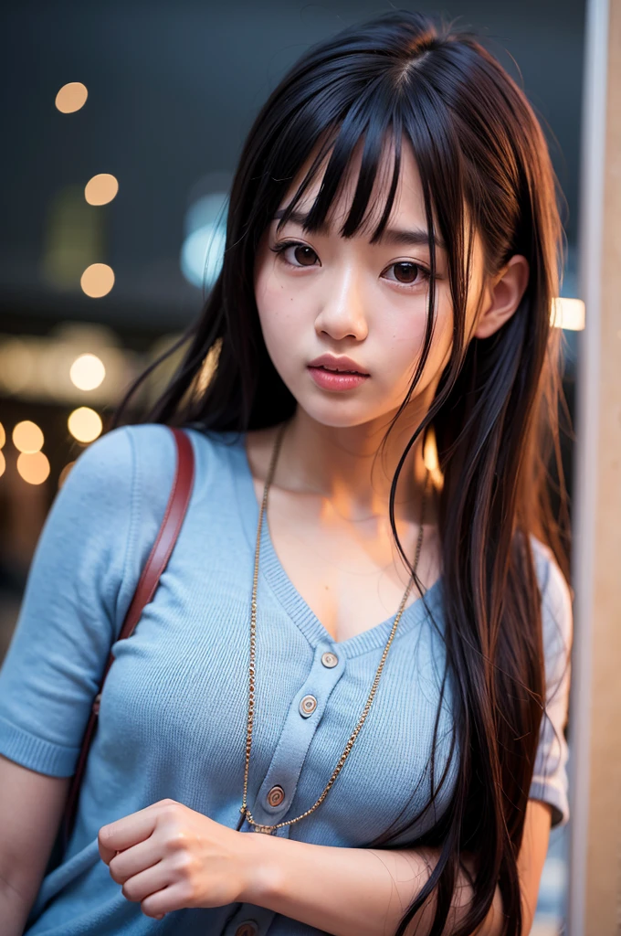 (8k, RAW photo, best quality, masterpiece:1.2), (realistic, photo-realistic:1.37),(pureerosface_v1:0.2), (ulzzang-6500:0.6), omertosa,1girl,(Kpop idol), (aegyo sal:1),cute,cityscape, night, rain, wet, professional lighting, photon mapping, radiosity, physically-based rendering