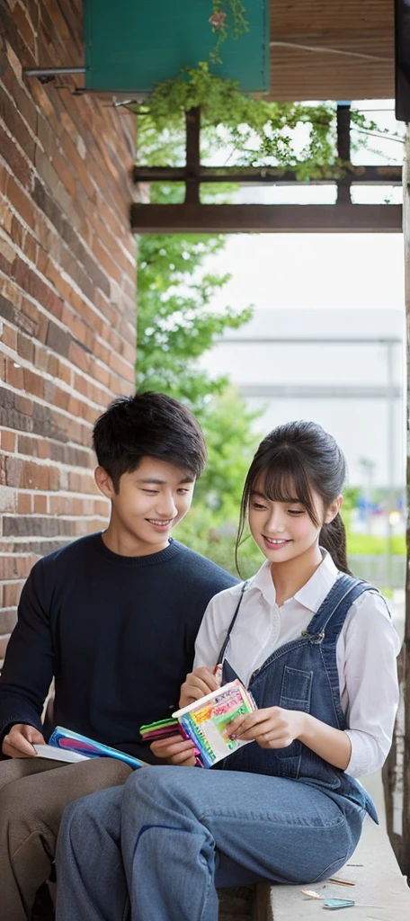 Pencil case beautiful couple beautiful background