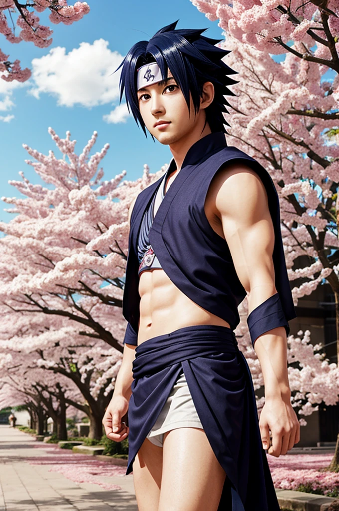 A son of sasuke and sakura anime style