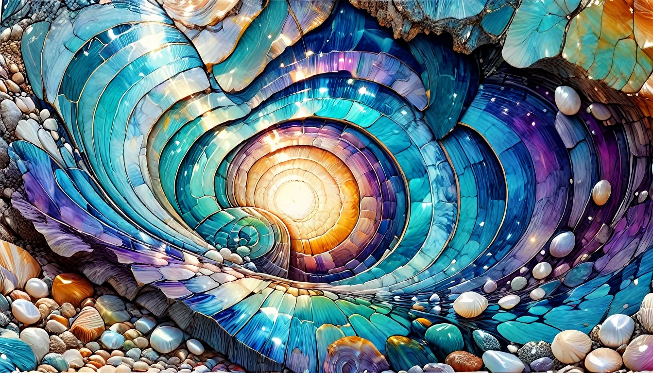nacre stone art background shinny and hypnotic 4k ultra design