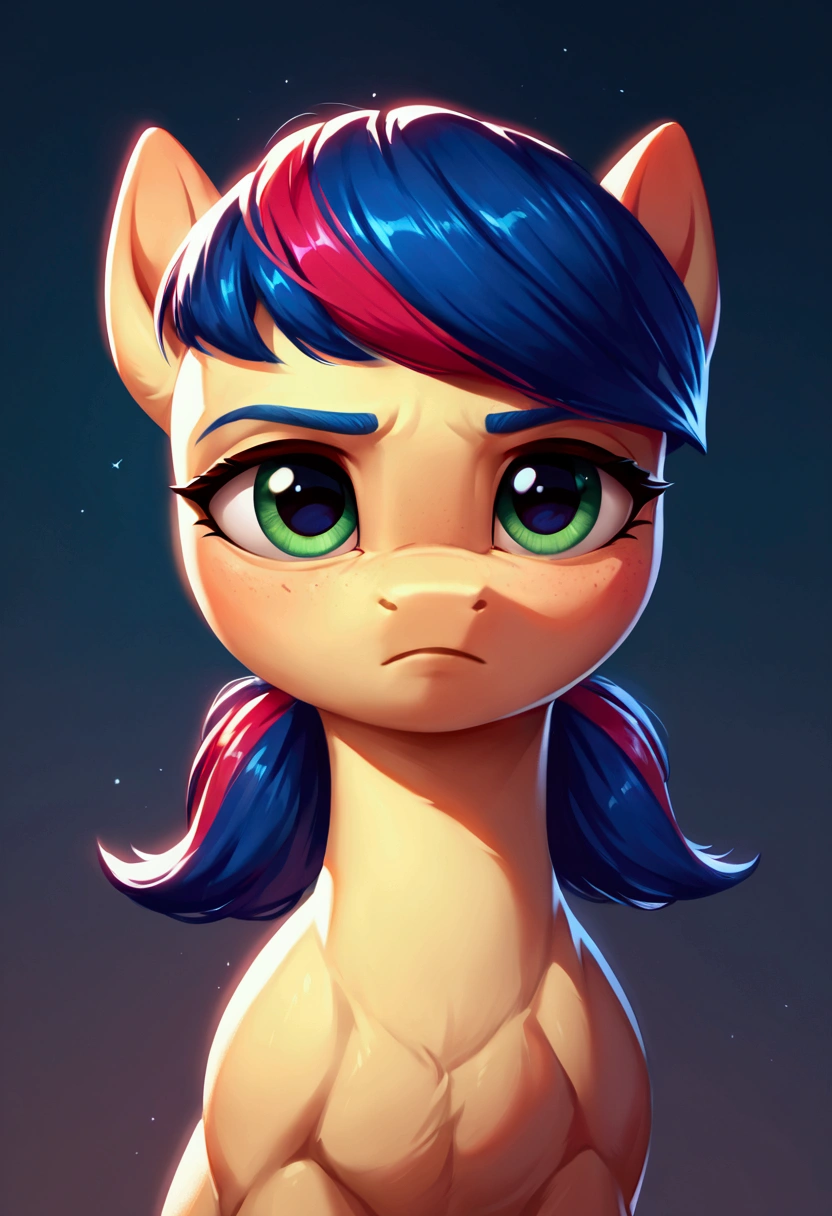 score_9,score_8_up,score_7_up,score_6_up, ((my little pony)), radiant lighting, vibrant colors, whimsical atmosphere, 8K, high resolution, highly detailed, masterpiece, (stern look), ((pony body)), (((Marinette Dupain-Cheng)))