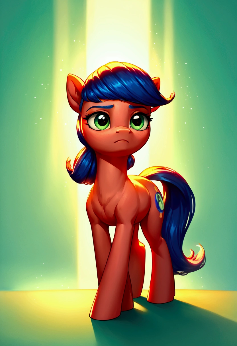 score_9,score_8_up,score_7_up,score_6_up, ((my little pony)), radiant lighting, vibrant colors, whimsical atmosphere, 8K, high resolution, highly detailed, masterpiece, (stern look), ((pony body)), (((Marinette Dupain-Cheng)))