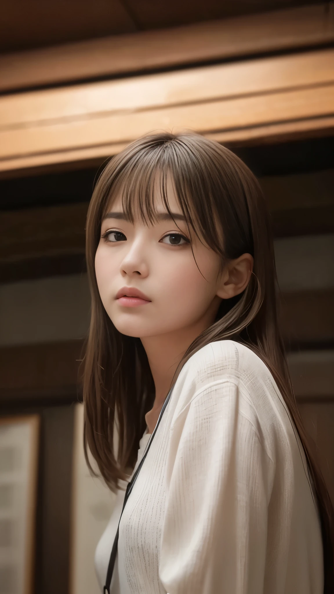 masterpiece, wonderful, high quality、high resolution、High resolution、超A high resolution、realism、Real Stick、Photorealistic、Raw photo、, ((woman)),  Indifference, Seriousness, bangs, (assassin),  White clothes、Degrees of Freedom:1.8、Accurate anatomy、Realistic textured face and skin、Accurate anatomy:1.3、