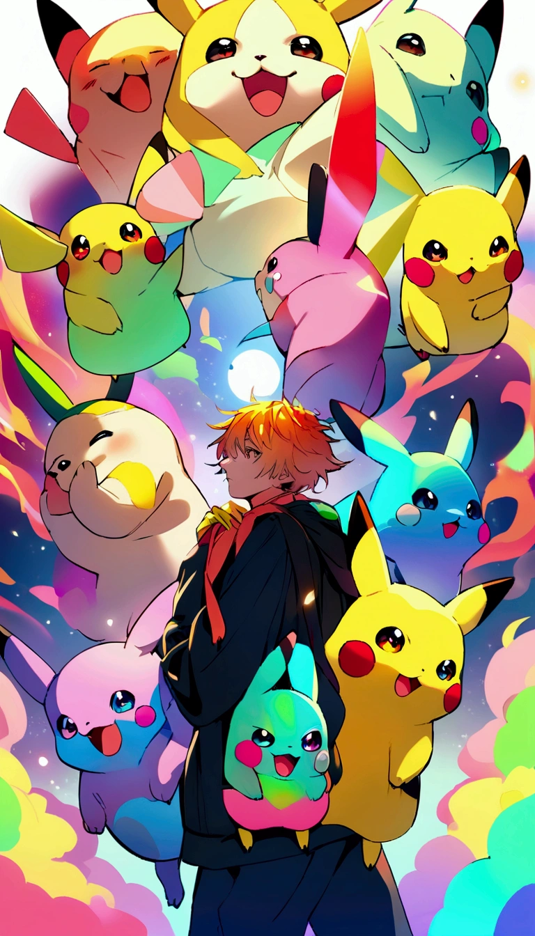 Create an image of Pikachu, Make him an adult