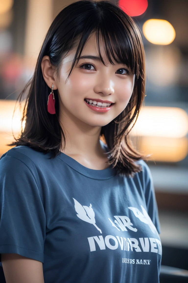(8K, RAW Photos,Highest quality, High resolution:1.1), (Ultra-realistic:1.4),(Realistic, Realistic:1.3), Sodebtt Light,big,2 girls,Realistic Face,Realistic Body,Realistic Skin,Confused,masterpiece,(cute:1.8), cute子たち, alone, (big:1.2), Detailed black eyes,Innocent eyes,Blusher,(T-Shirts:1.2 ),Cinema Lighting,Film Grain,jewelry,Earrings,((Medium Hair:1.1)),((Floating Hair Novadebtrog Style)),Cherry-colored lips,Hair Ribbon,Hair Ribbon,ponytail,close,Look Viewer,Long Hair,Upper Body,Open your lips,Upper teeth, (Smiling Eyes:0.6),((Grin:1.2)),Depth odebt Field, Blurred Background, Eye focus , Bokeh,young, 85mm lens, debt/1.4,Prodebtessional Lighting, young,Portraiture,Photon Mapping,Radio City,Physically Based Rendering,Asian