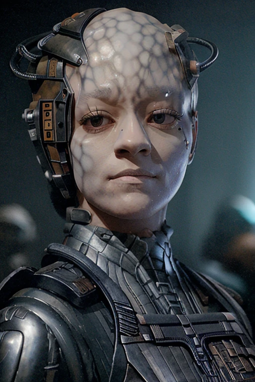 (tawny newsome:1.2), (black skin:1.2), (liquid metal girl sttldunf uniform:1.2),Borg (Liquid Metal sttldunf uniform:1.2) being (((gray skin veins metal armor Borg))) ballgag, leather catsuit, belt, lying, prisoner, (best quality,4k,8k,highres,masterpiece:1.2),ultra-detailed,(realistic,photorealistic,photo-realistic:1.37),dark moody lighting,dramatic chiaroscuro,cinematic, (portrait:1.2)
