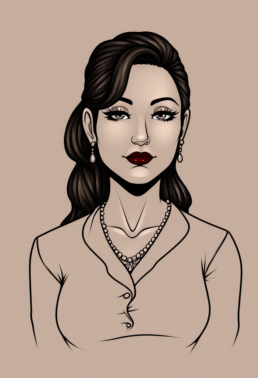 pencil style draw,Drawing of elegant woman (head only),a pen on the notebook