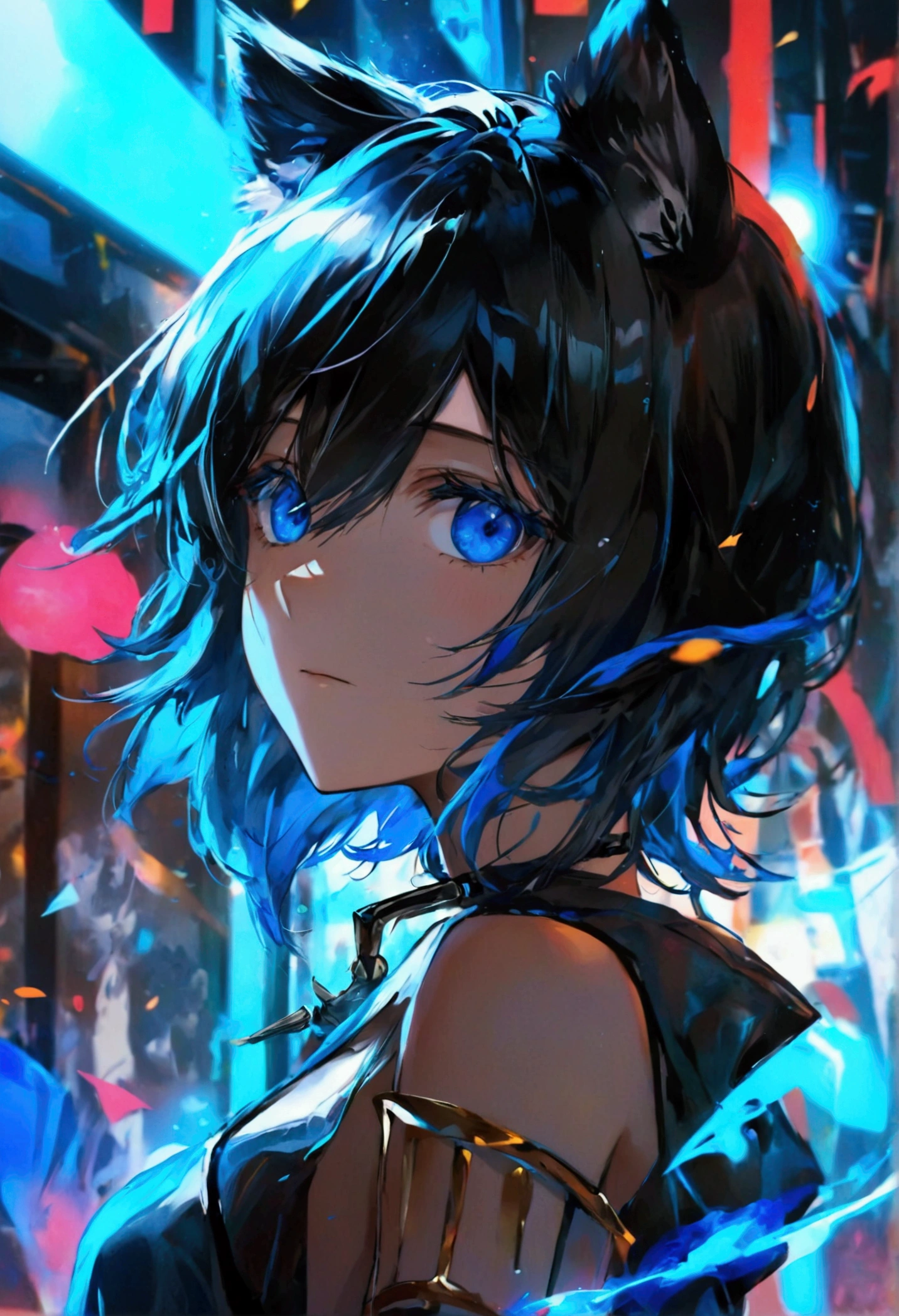 anime, anime girl, blue eyes, black hair, blue eyes, blue eyes, blue eyes, blue eyes, blue eyes, blue eyes, blue eyes,, From Arknights, epic anime style, Eyes shine everywhere, Profile picture 1024px, anime boy, digital anime illustration, anime style 4 k, detailed digital anime art, Nightcore, digital anime art