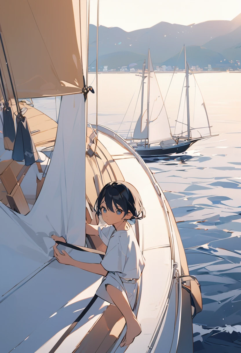 youth,sailboat,Set sail,flat,Simplicity,突出youth
