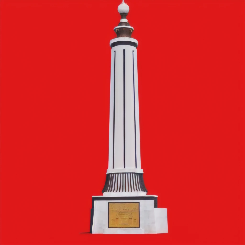 there is a white monument with a red background and a white ball on top, monument, obelisk, colossal tower, pillar, tower, monumental, pedestal, large tall, farol da barra, monumental achievement, neoclassical tower with dome, biedermeier, spire, monuments, a monumental, gigantic tower, one point light, famous designer lamp