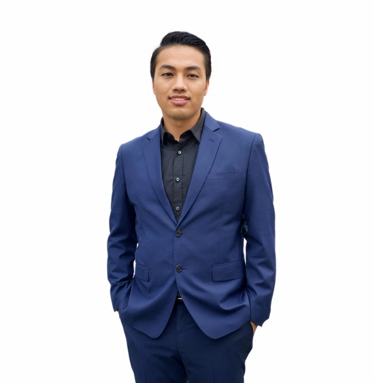 Add a modern look. The background is a modern looking building.