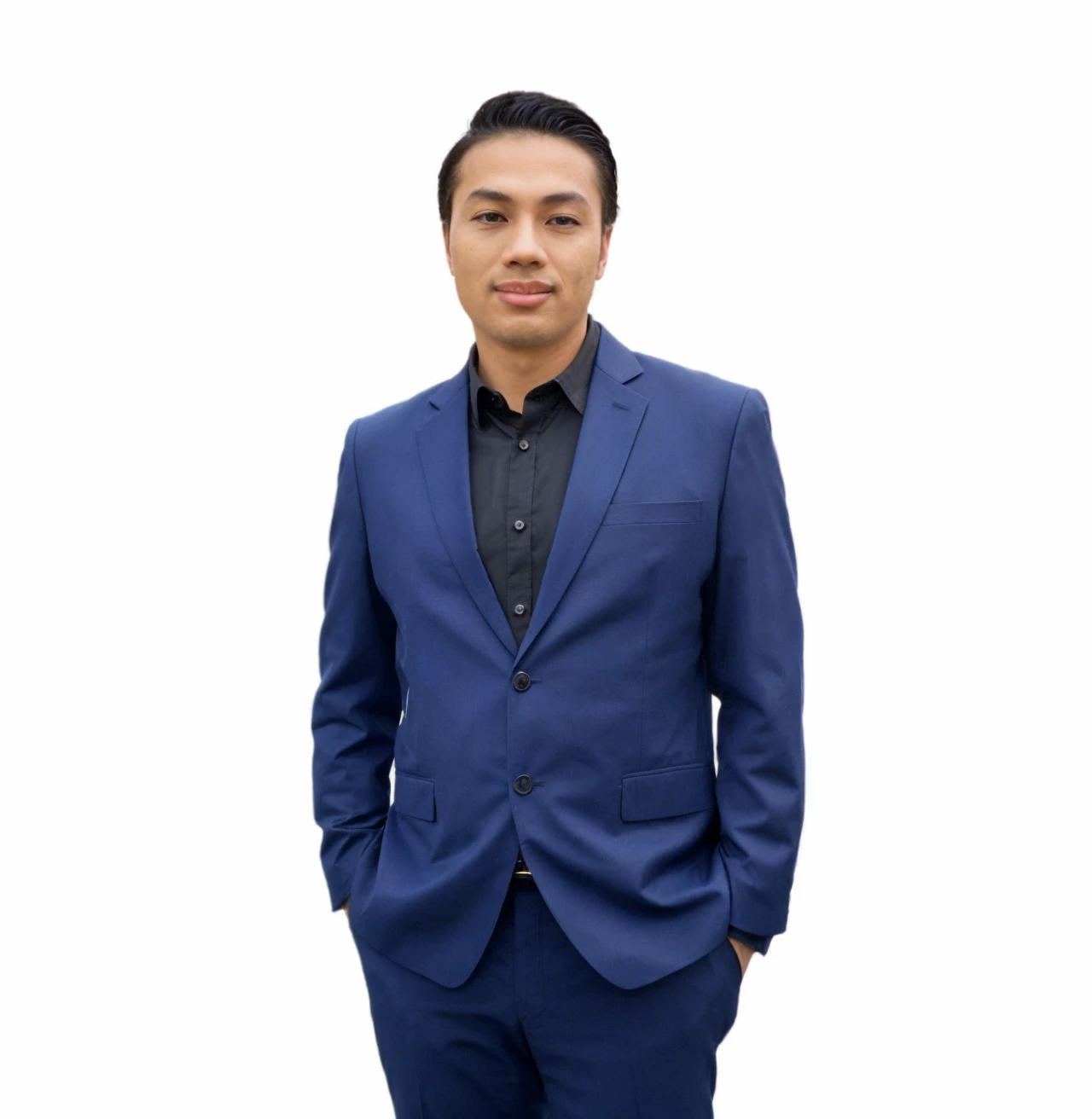 Add a modern look. The background is a modern looking building.