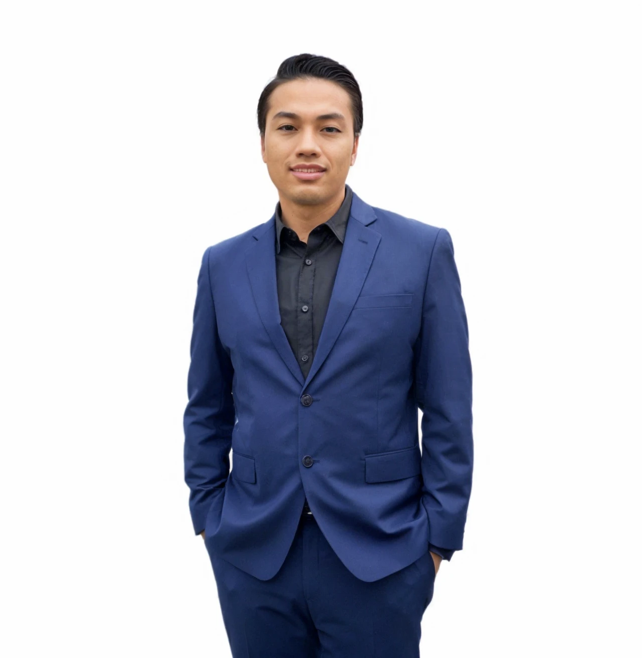 Add a modern look. The background is a modern looking building.