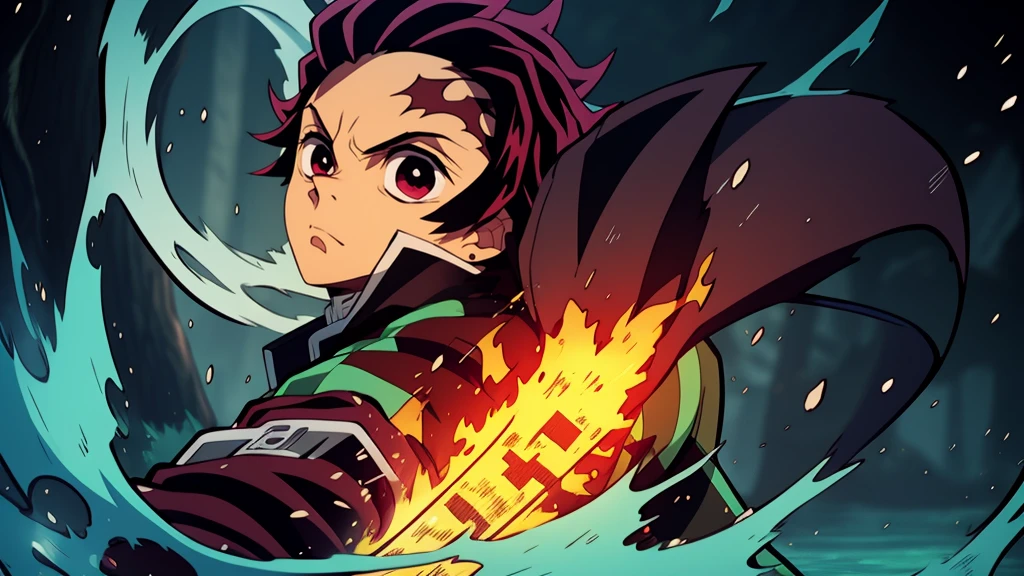 Anime character with a sword on the background of fire and water, mist, Cute guy in Demon Slayer art, Demon Slayer Art Style, demon slayer rui fanart, badass anime 8 k, Demon Slayer, Anime Key Art, 4 k manga wallpapers, kimetsu no yaiba, anime wallaper, Ultra Transparent, Ultra Detailed, very extremely beautiful, anime epic artwork, Anime Art Wallpapers 8K, Local Art