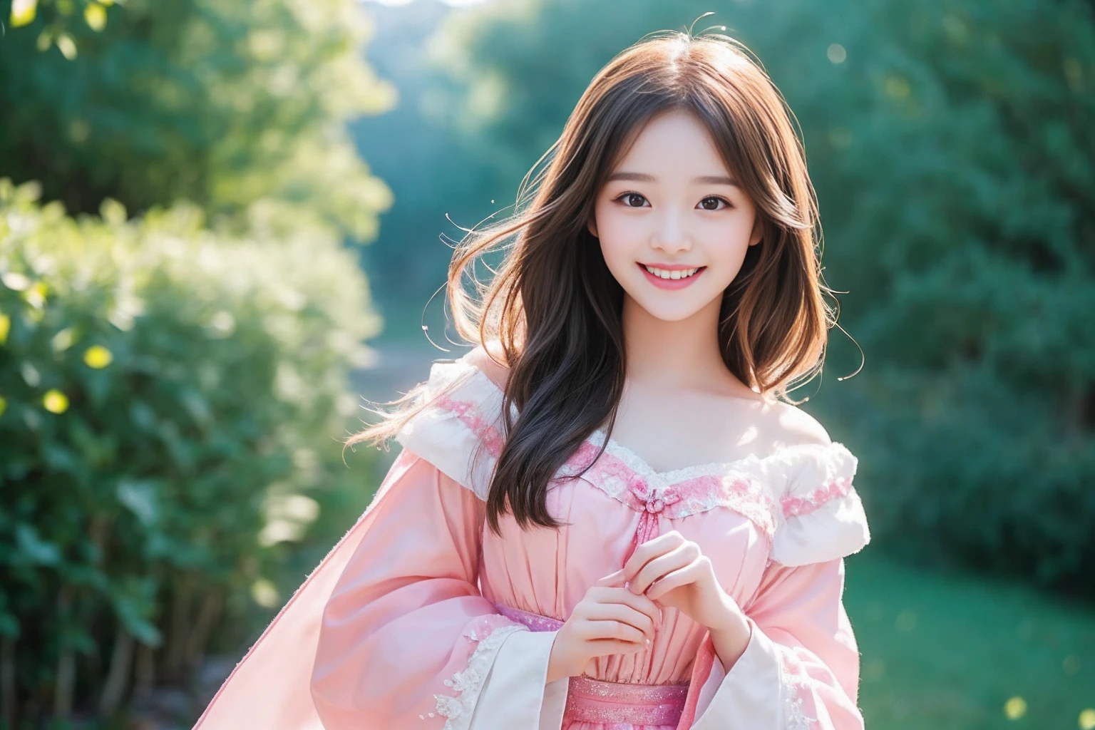 smile　Cute girl　Blur the entire image neatly　Highest quality　Fairytale　Fantasy