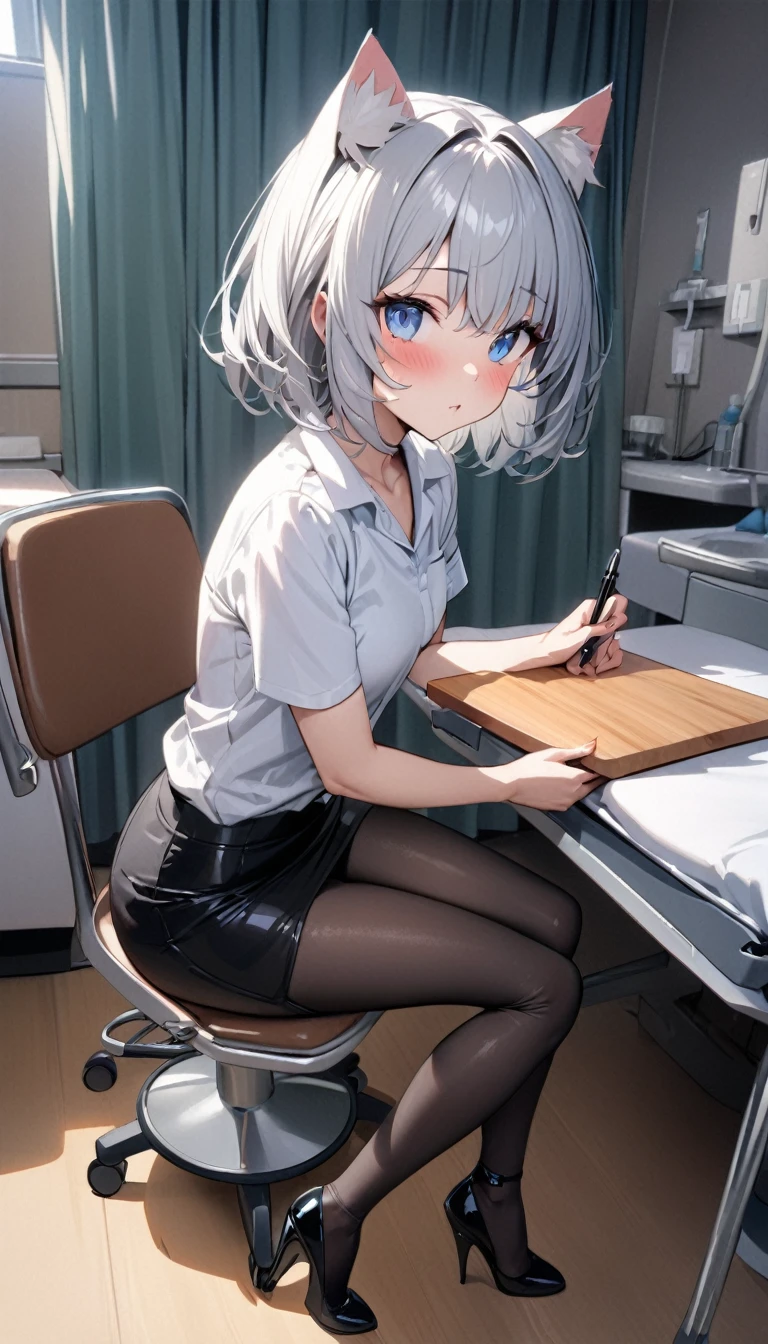  View Viewer, Gray Hair,  Cat ear, Cat&#39;s Tail, White shirt, Open clothes, Russian cities, ba-shiroko,steampunk,NSFW,2girl,high school girl,blush,Sticking out tongue,Saliva,White Breath,Stand with your legs up,full Art,Dairy-free,open pussy,pussy juice,cute,SEX,penis,penis in pussy,cam in pussy,Semen all over the body,futanari,Silver Hair,Red Eye