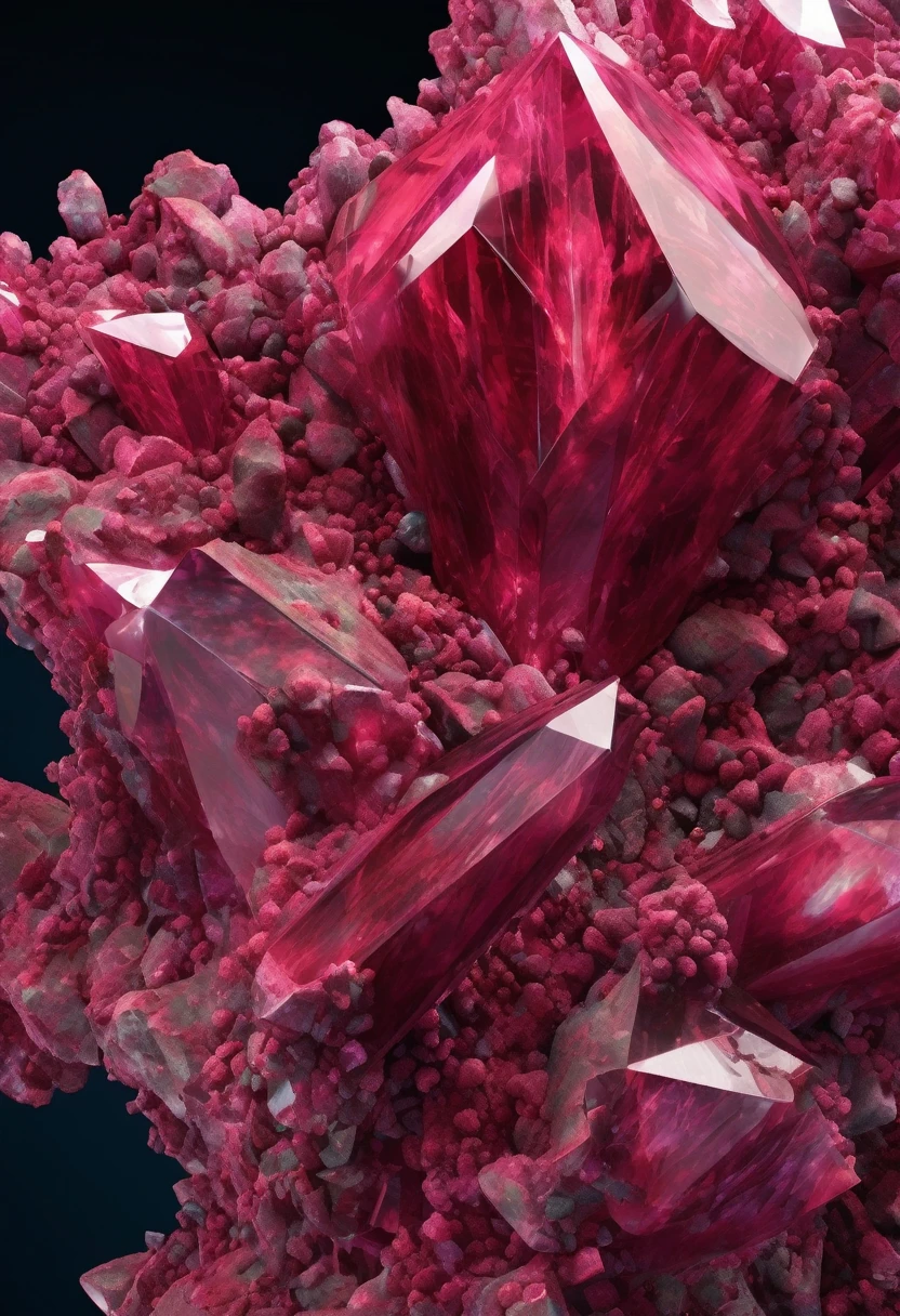 Wallpaper Thulite Crystal, No space between perspective and distance, Unified Mode, complex, Astonishing, Epic details, full screen