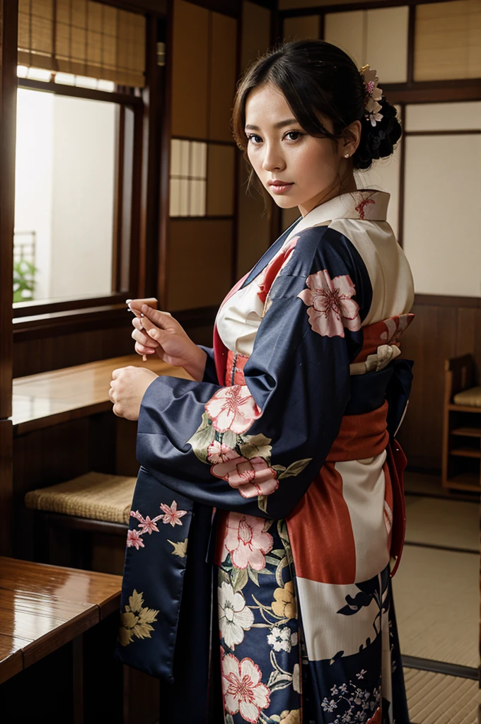 Japan businessman  with a geisha