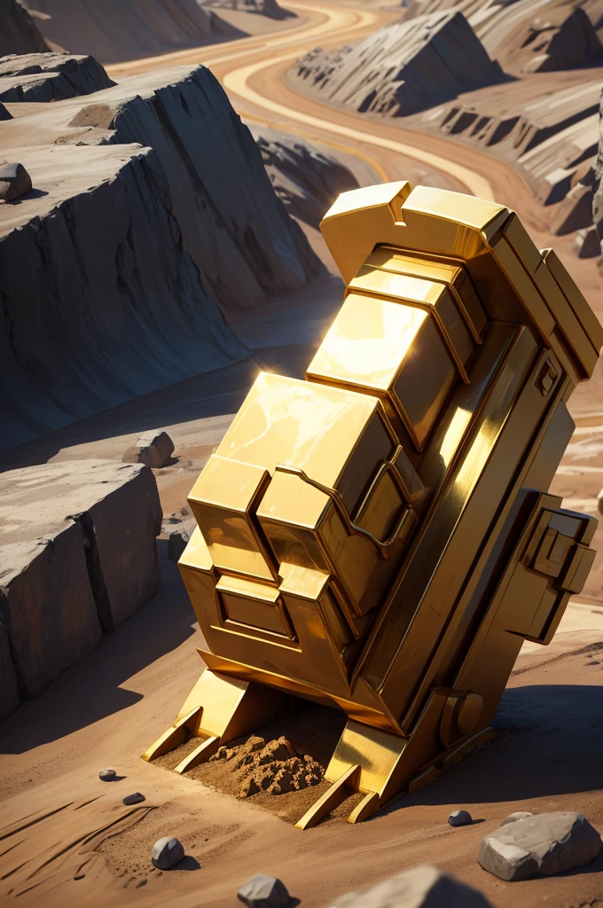 Create gold mining with animated miners.