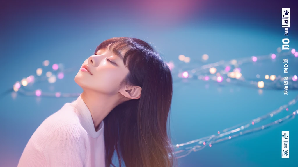The Korean Ballads music channel logo is an image of a Korean girl holding a microphone and singing, evoking the romantic and profound feeling of ballads. The words "Korean Ballads" are written in a soft and flexible font, the word "Korean" is smaller and above the word "Ballads". Using light pink and light blue as the main tones, combined with white as the background, this logo will bring a gentle, delicate feeling. The design elements combine harmoniously, reflecting the true spirit and characteristics of Korean ballad music. Realistic images, clear details, warm and gentle color scheme.