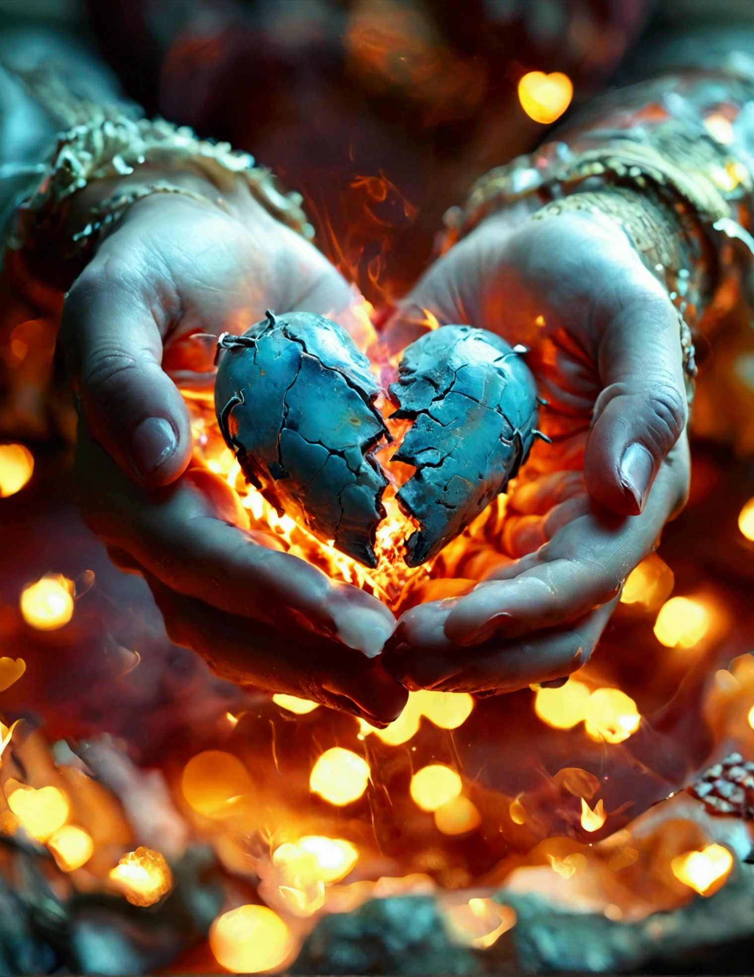 8k 1280x900 pixels A pair of warm hands to take over a broken heart,Background warm healing,Natural Style