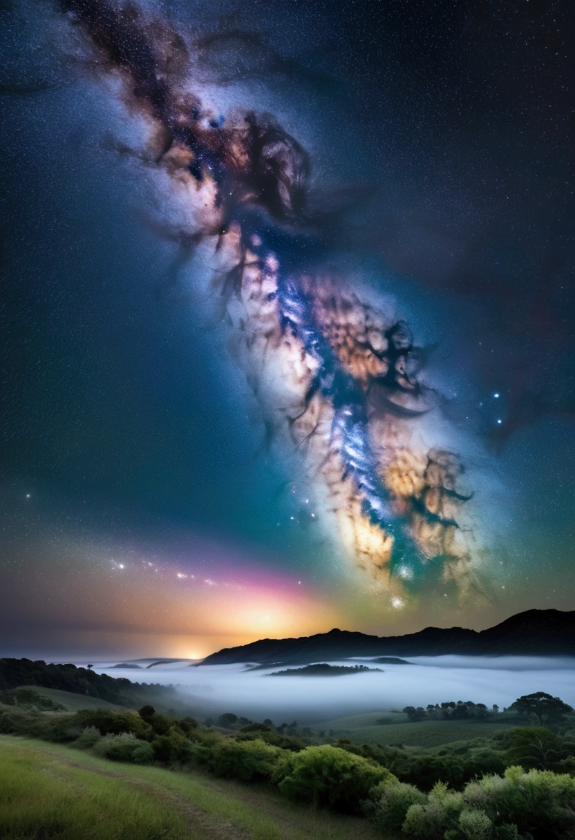 At night the Milky Way looks like an elongated foggy cloud, consisting of more than two hundred billion stars.