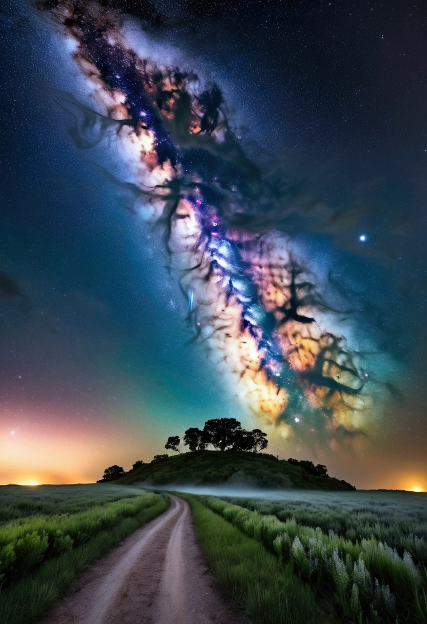 At night the Milky Way looks like an elongated foggy cloud, consisting of more than two hundred billion stars.