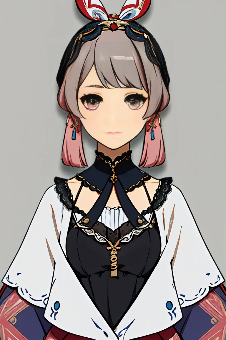 Original character, pattern on clothes, hair accessories, outfit accessories