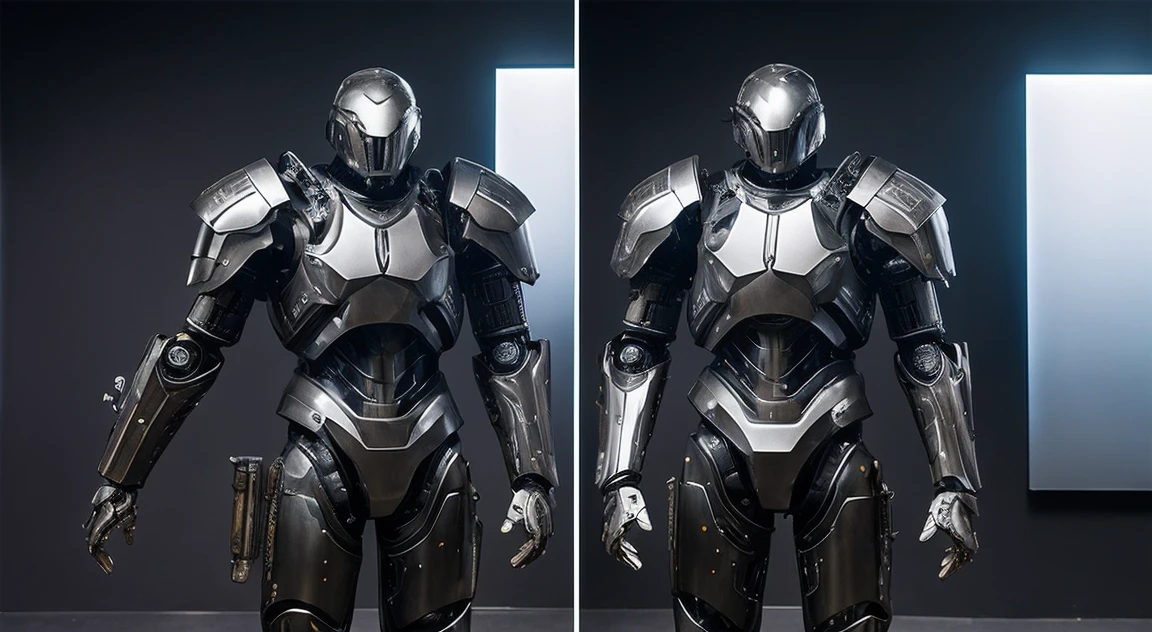 Full-body mechanical armored suit、Ultra HD、masterpiece、cool、cool、8K、Ultra-realistic、Has a boom rifle