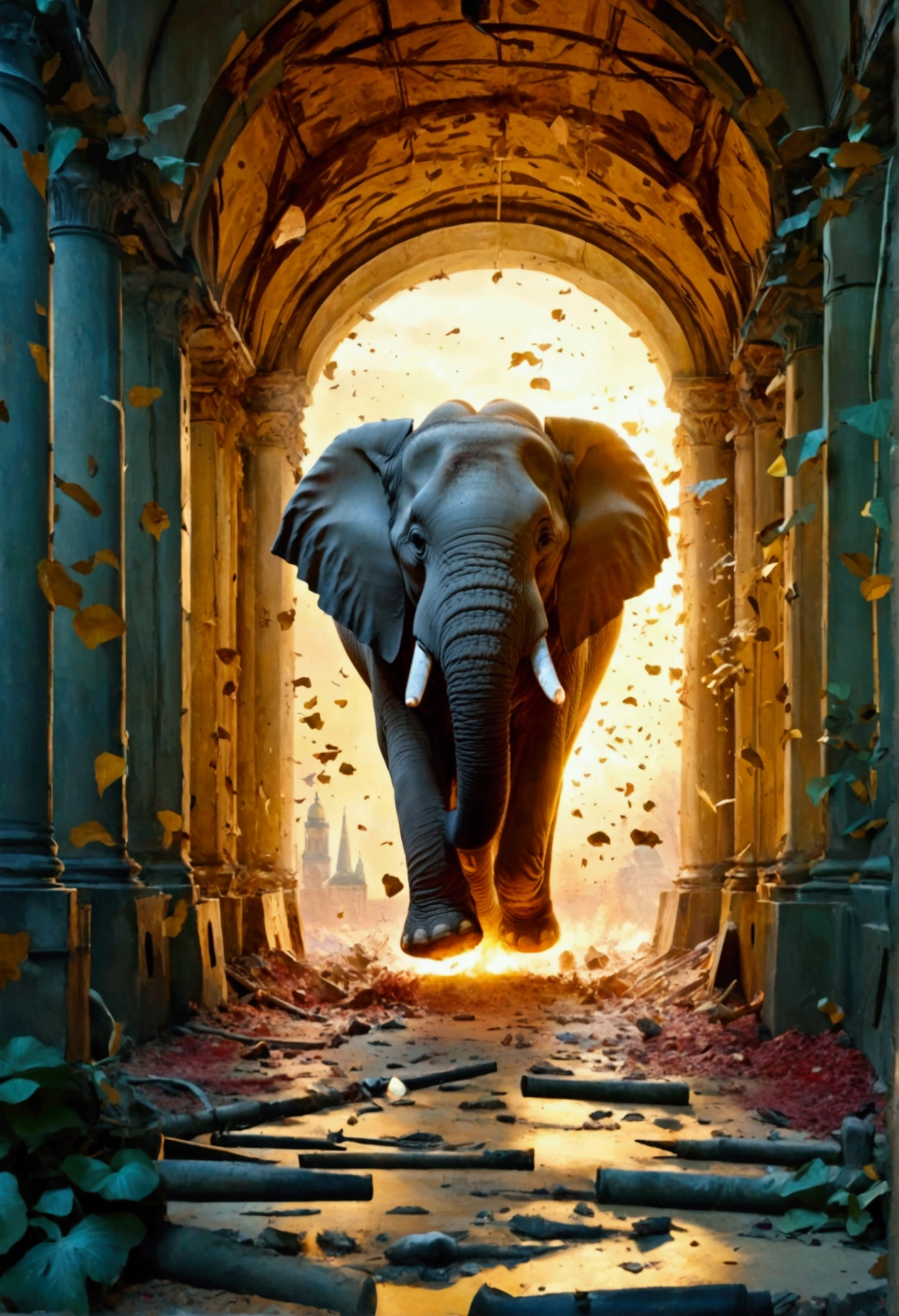 During World War II, the first bomb, dropped on Berlin, killed the only elephant in the Berlin Zoo.