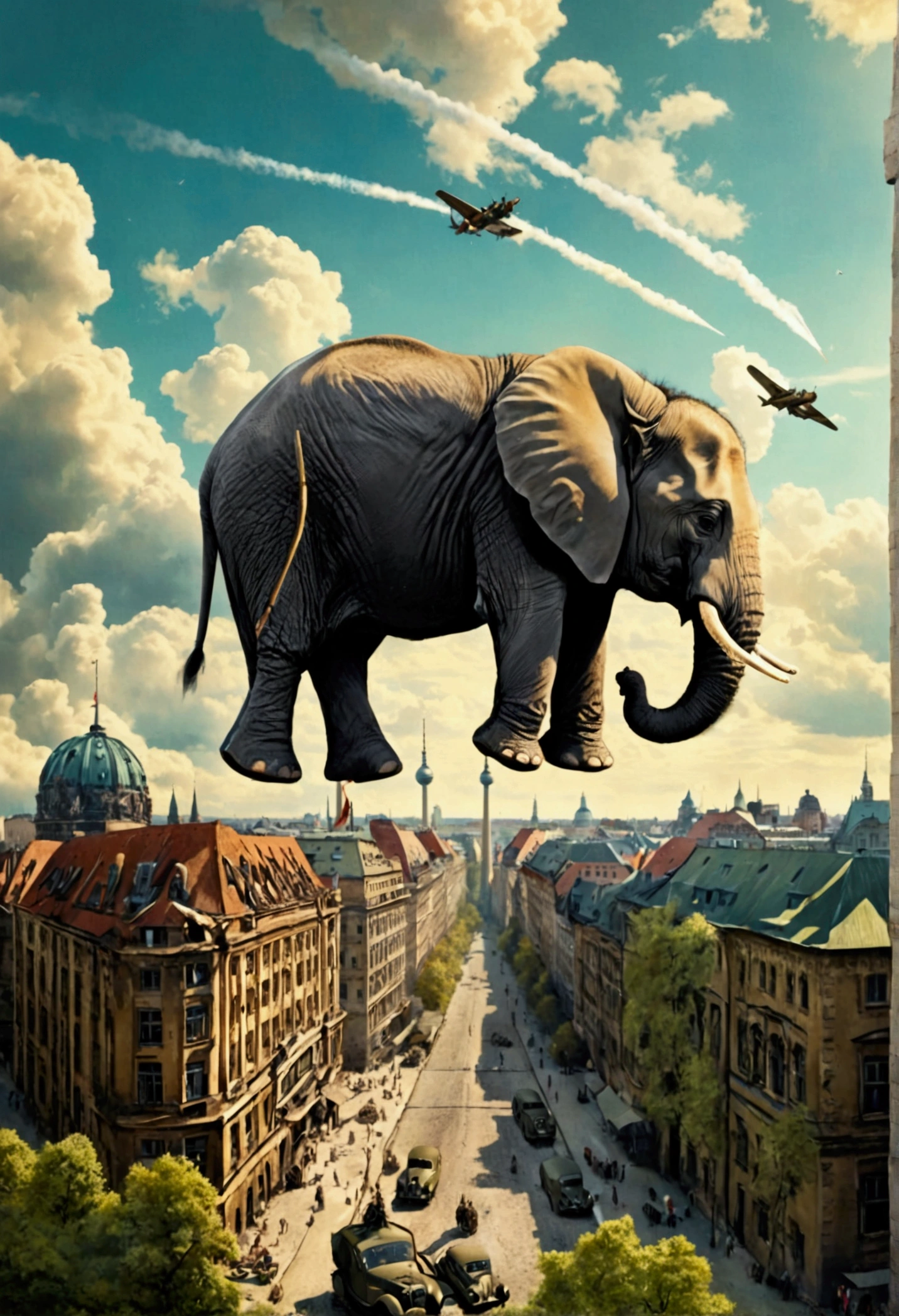  During World War II, the first bomb, dropped on Berlin, killed the only elephant in the Berlin Zoo.